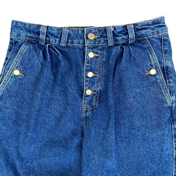 Zara Z1975 Pleated Baggy Jeans 100% Cotton - Picture 3 of 9